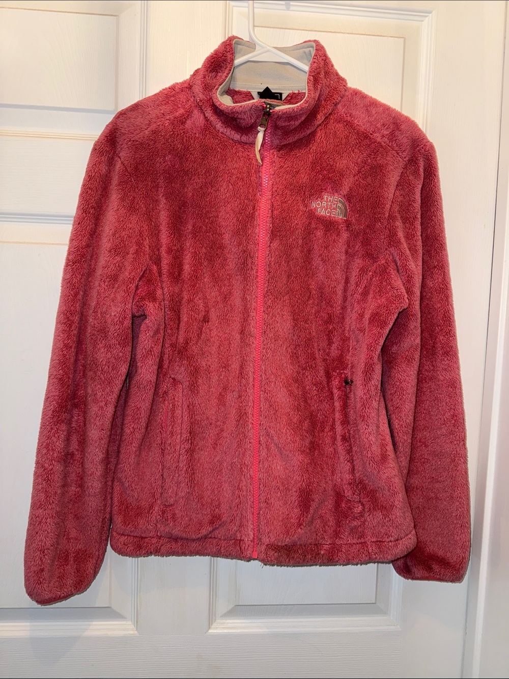 The North Face Women's Rose Pink Plush Full-Zip Teddy Jacket size Medium